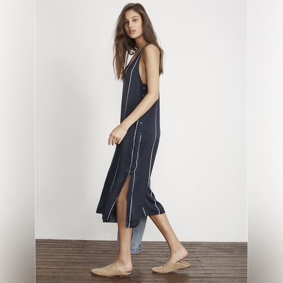 FAITHFULL riptide striped midi dress US 4 - Picture 4 of 9